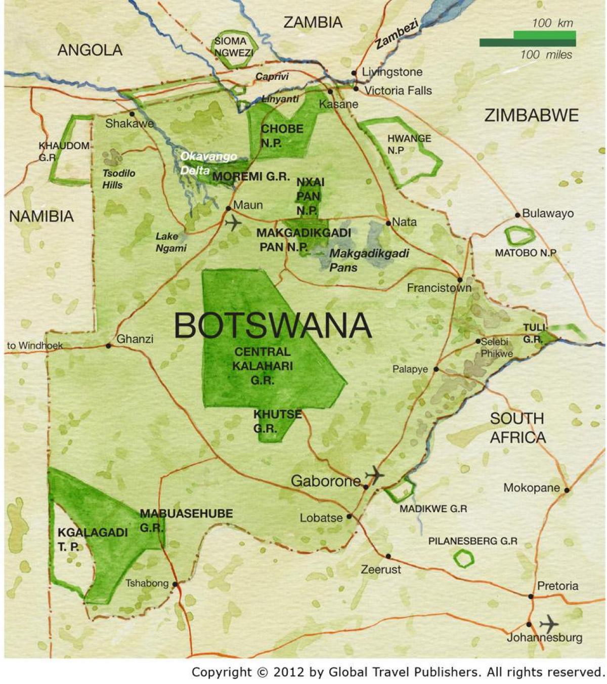 peta Botswana permainan berhak