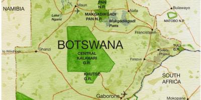 Peta Botswana permainan berhak