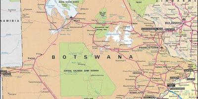 Peta Botswana peta dengan jarak