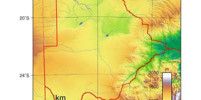 Peta Botswana fizikal