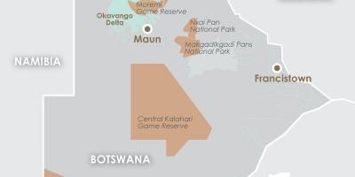 Peta maun Botswana