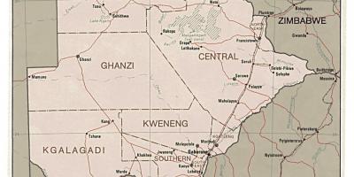 Terperinci peta Botswana